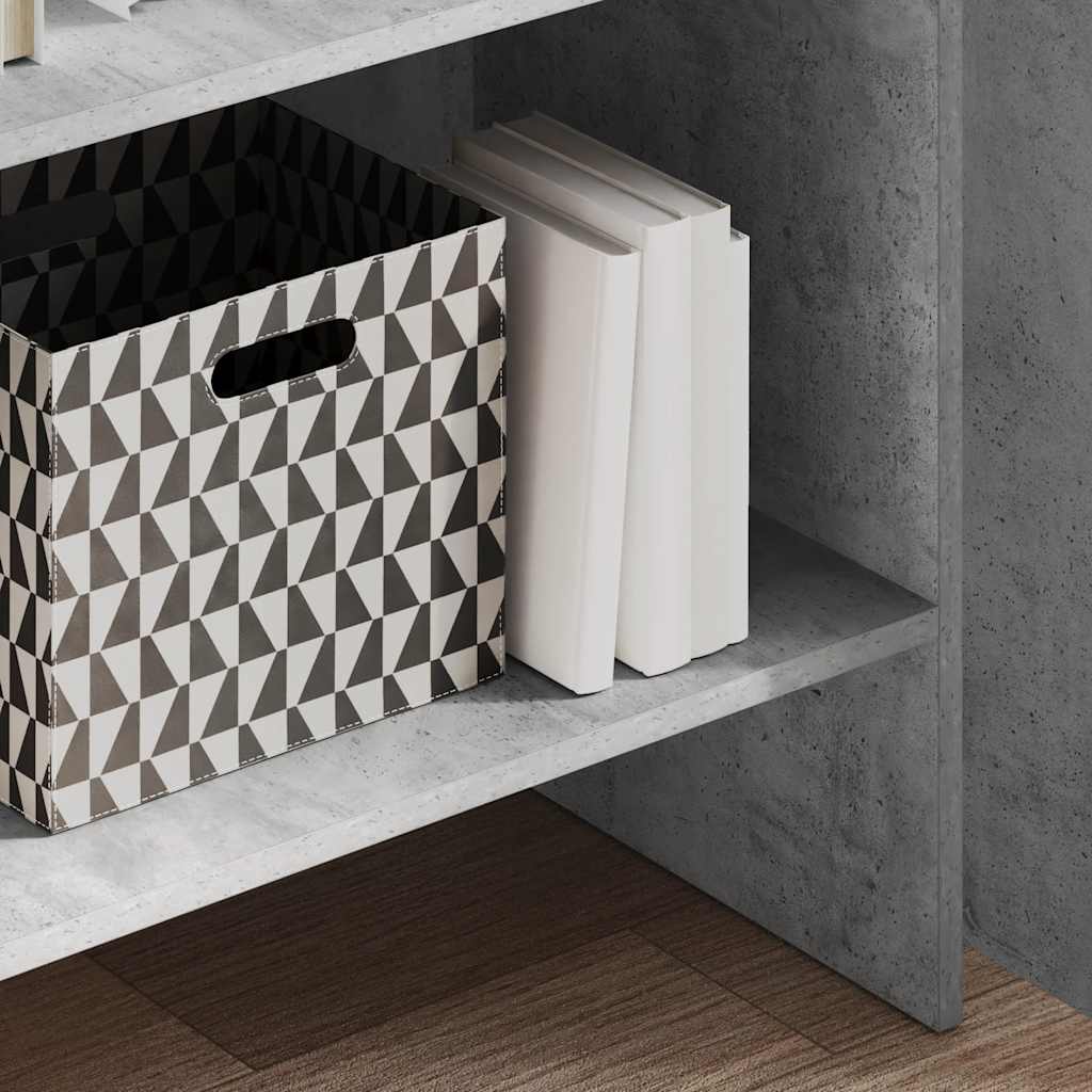 Libreria Grigio Cemento 60x35x180 cm in Legno Multistrato