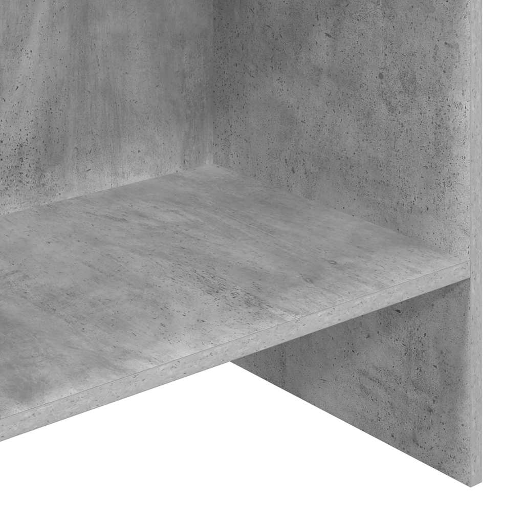 Libreria Grigio Cemento 60x35x180 cm in Legno Multistrato