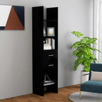 Libreria Nera 40x35x180 cm in Legno Multistrato