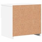 Comodino Bianco 40x30x39 cm in Legno Ingegnerizzato