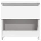 Comodini 2 pz Bianco 40x30x39 cm in Legno Ingegnerizzato