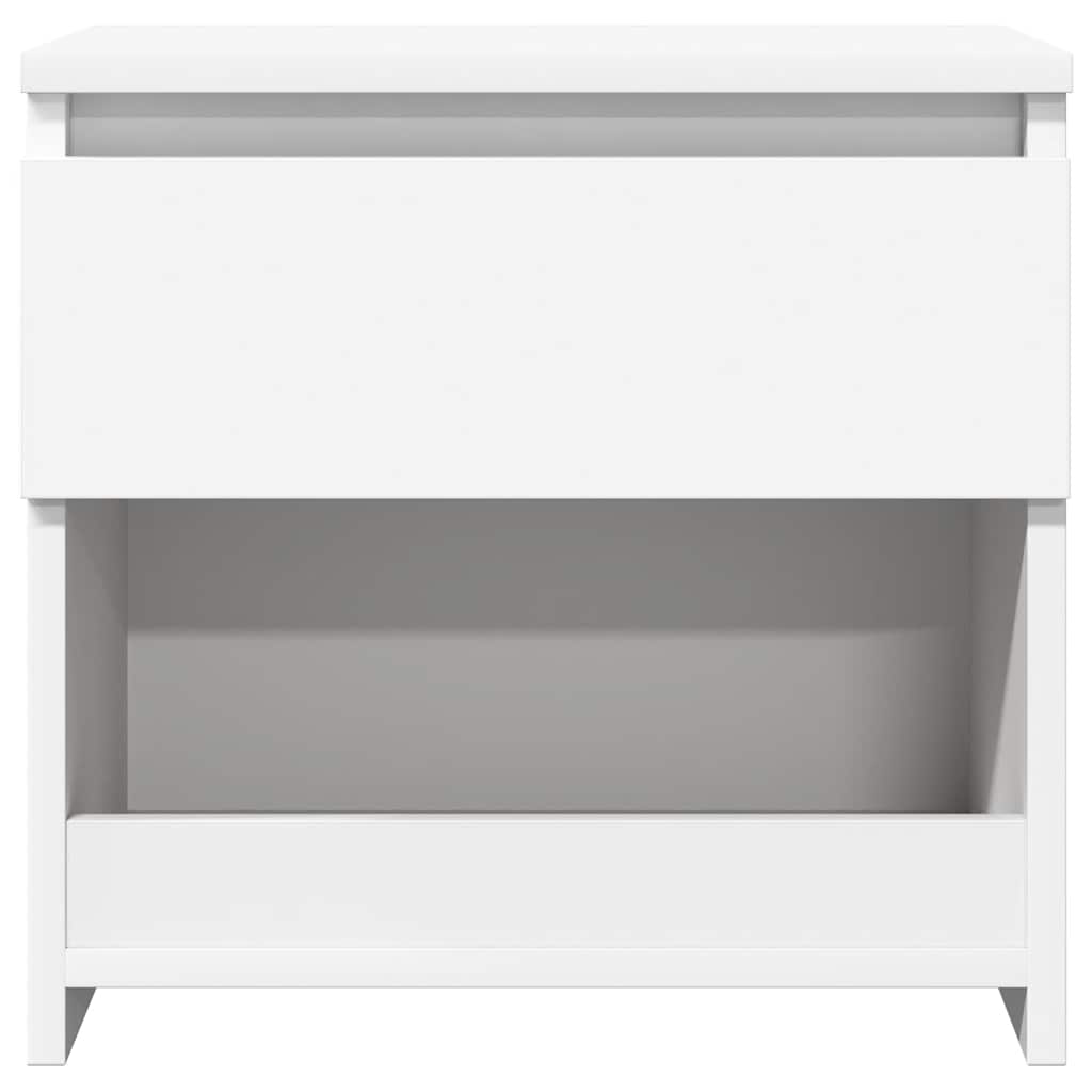 Comodini 2 pz Bianco 40x30x39 cm in Legno Ingegnerizzato