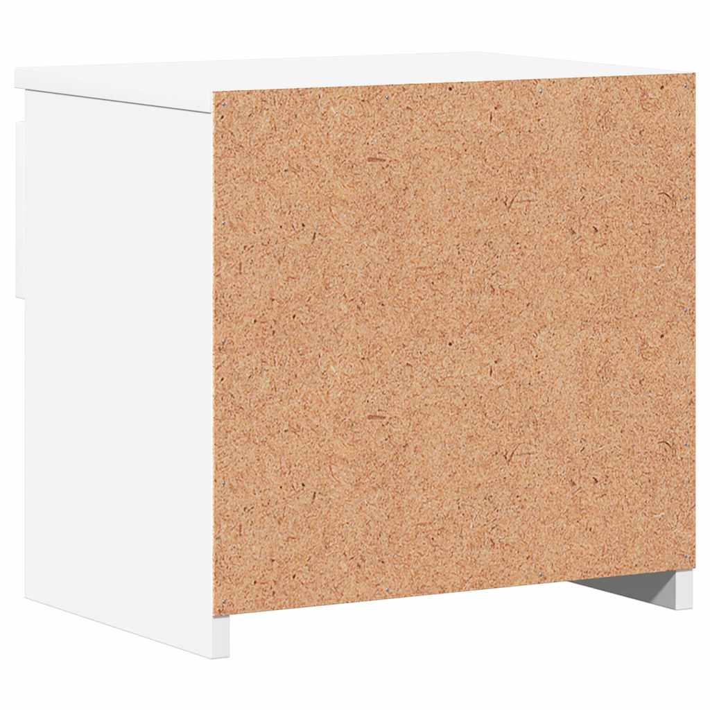 Comodini 2 pz Bianco 40x30x39 cm in Legno Ingegnerizzato