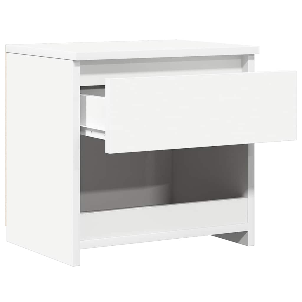 Comodini 2 pz Bianco 40x30x39 cm in Legno Ingegnerizzato