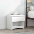 Comodini 2 pz Bianco 40x30x39 cm in Legno Ingegnerizzato
