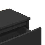 Comodino Nero 40x30x39 cm in Legno Multistrato
