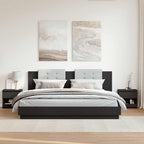 Comodini 2 pz Neri 40x30x39 cm in Legno Multistrato