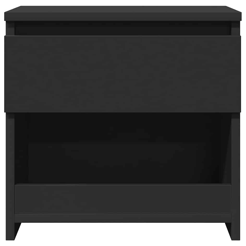 Comodini 2 pz Neri 40x30x39 cm in Legno Multistrato
