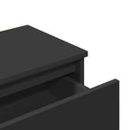 Comodini 2 pz Neri 40x30x39 cm in Legno Multistrato