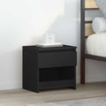 Comodini 2 pz Neri 40x30x39 cm in Legno Multistrato