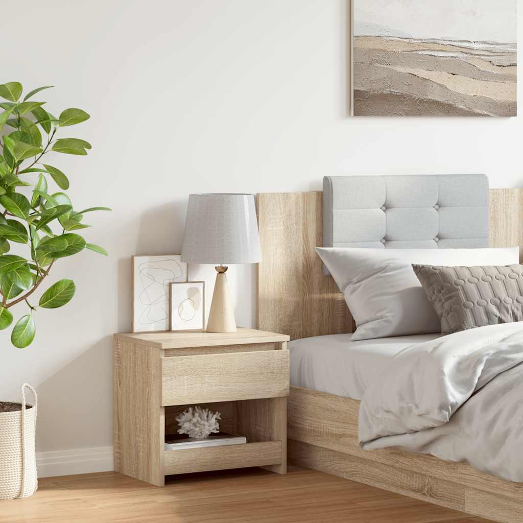Comodino Rovere Sonoma 40x30x39 cm in Legno Multistrato