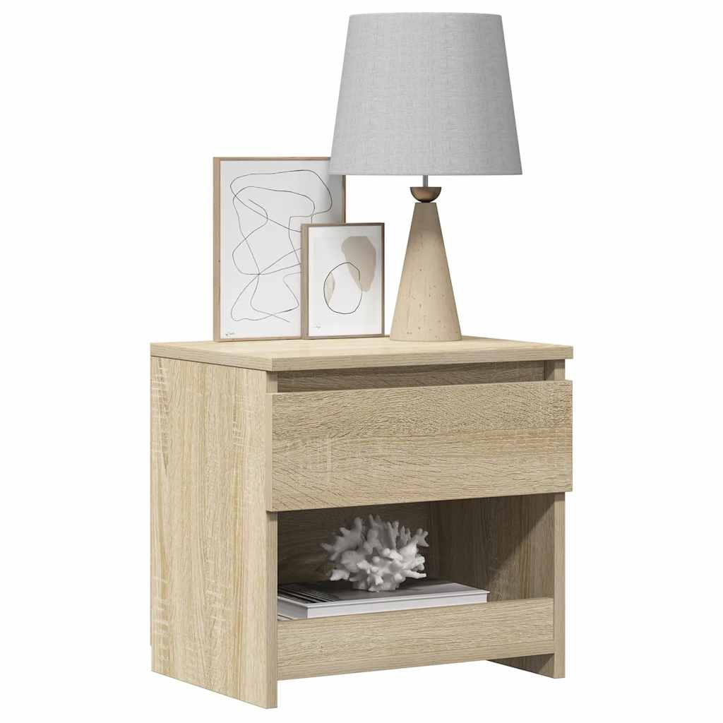 Comodino Rovere Sonoma 40x30x39 cm in Legno Multistrato