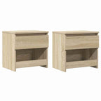 Comodini 2pz Rovere Sonoma 40x30x39 cm in Legno Multistrato