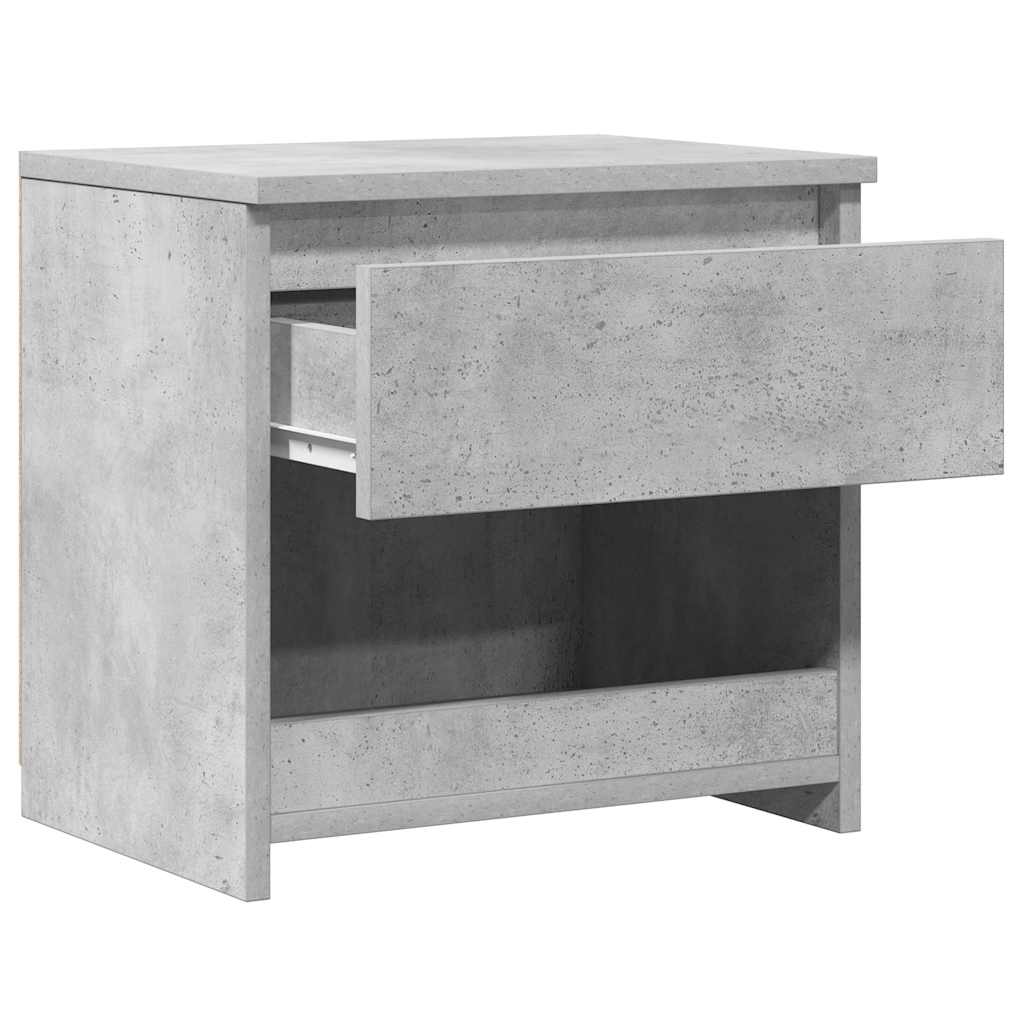 Comodino Grigio Cemento 40x30x39 cm in Legno Multistrato