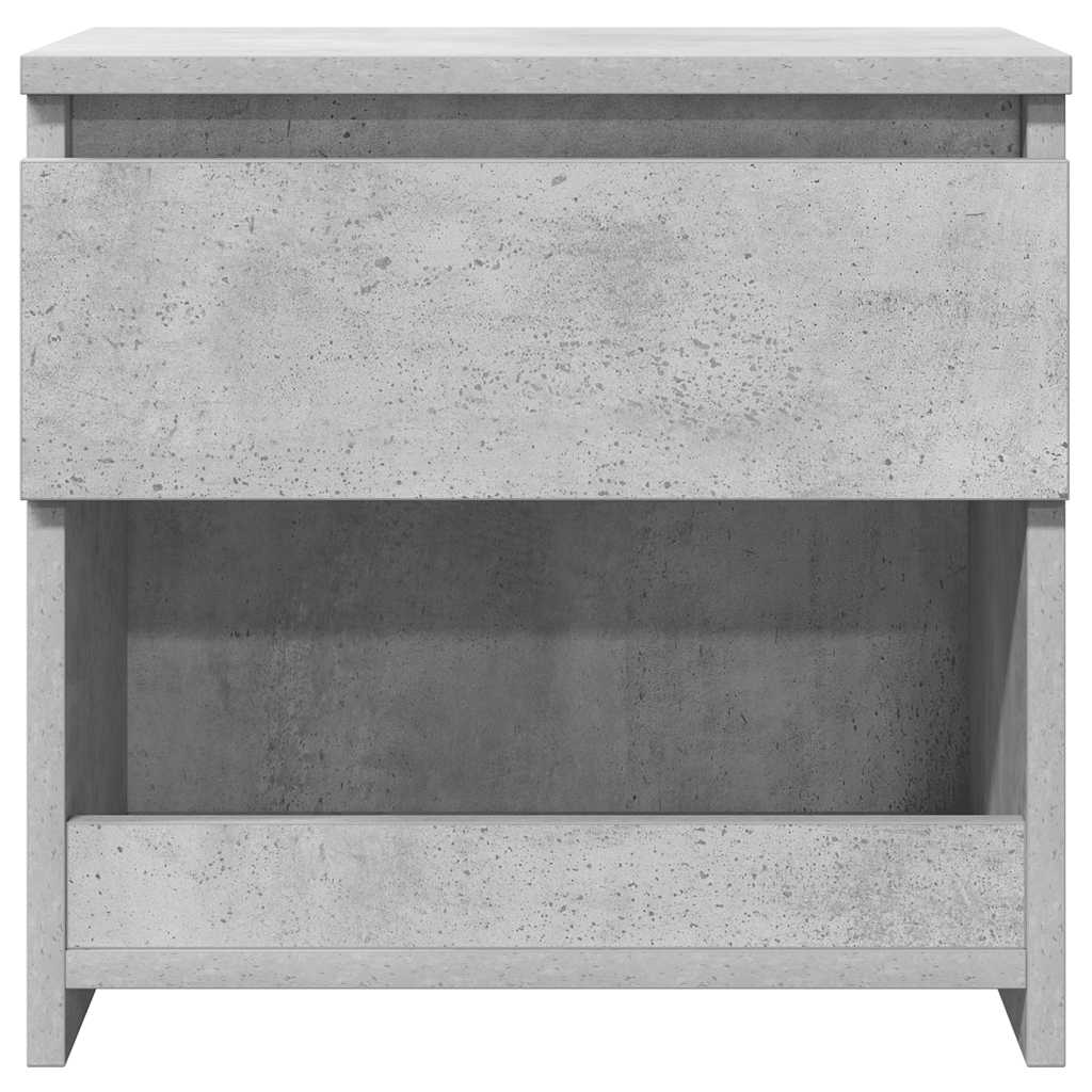 Comodini 2pz Grigio Cemento 40x30x39 cm in Legno Multistrato