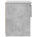Comodini 2pz Grigio Cemento 40x30x39 cm in Legno Multistrato