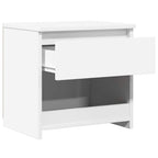 Comodino Bianco Lucido 40x30x39 cm in Legno Multistrato