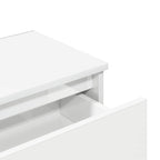 Comodino Bianco Lucido 40x30x39 cm in Legno Multistrato