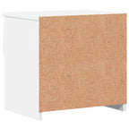 Comodini 2pz Bianco Lucido 40x30x39 cm in Legno Multistrato