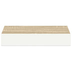 Scaffali a Parete 2 pz Rovere e Bianco 23x23,5x3,8 cm in MDF