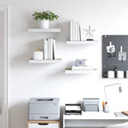 Scaffali a Parete 4 pz Rovere e Bianco 40x23x3,8 cm in MDF