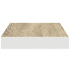Scaffali a Parete 4 pz Rovere e Bianco 40x23x3,8 cm in MDF