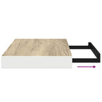 Scaffali a Parete 4 pz Rovere e Bianco 40x23x3,8 cm in MDF