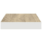 Scaffale a Parete Rovere e Bianco 50x23x3,8 cm in MDF