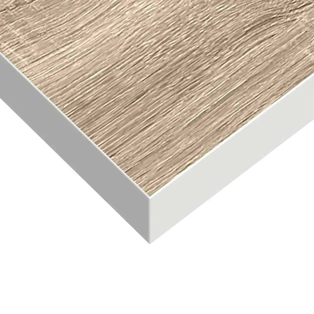 Scaffale a Parete Rovere e Bianco 50x23x3,8 cm in MDF