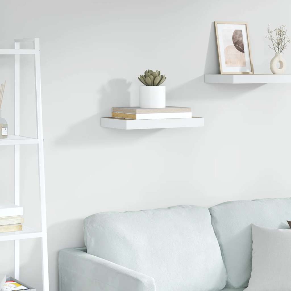 Scaffale a Parete Rovere e Bianco 50x23x3,8 cm in MDF