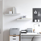 Scaffali a Parete 2 pz Rovere e Bianco 60x23,5x3,8 cm in MDF