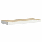 Scaffali a Parete 2 pz Rovere e Bianco 60x23,5x3,8 cm in MDF