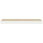 Scaffali a Parete 2 pz Rovere e Bianco 60x23,5x3,8 cm in MDF