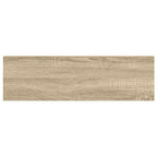 Scaffali a Parete 2 pz Rovere e Bianco 80x23,5x3,8 cm in MDF