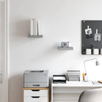 Scaffali a Parete 2 pz Grigio Cemento 23x23,5x3,8 cm in MDF