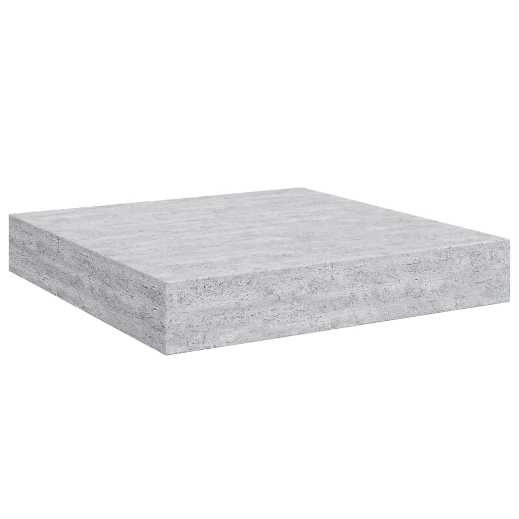 Scaffali a Parete 2 pz Grigio Cemento 23x23,5x3,8 cm in MDF