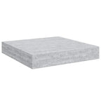 Scaffali a Parete 2 pz Grigio Cemento 23x23,5x3,8 cm in MDF