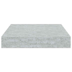 Scaffali a Parete 2 pz Grigio Cemento 23x23,5x3,8 cm in MDF