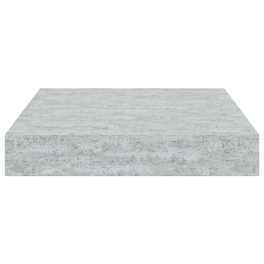 Scaffali a Parete 2 pz Grigio Cemento 23x23,5x3,8 cm in MDF