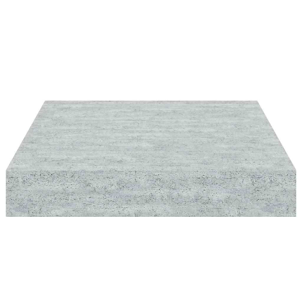 Scaffali a Parete 2 pz Grigio Cemento 23x23,5x3,8 cm in MDF
