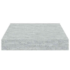 Scaffali a Parete 2 pz Grigio Cemento 23x23,5x3,8 cm in MDF