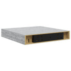 Scaffali a Parete 2 pz Grigio Cemento 23x23,5x3,8 cm in MDF