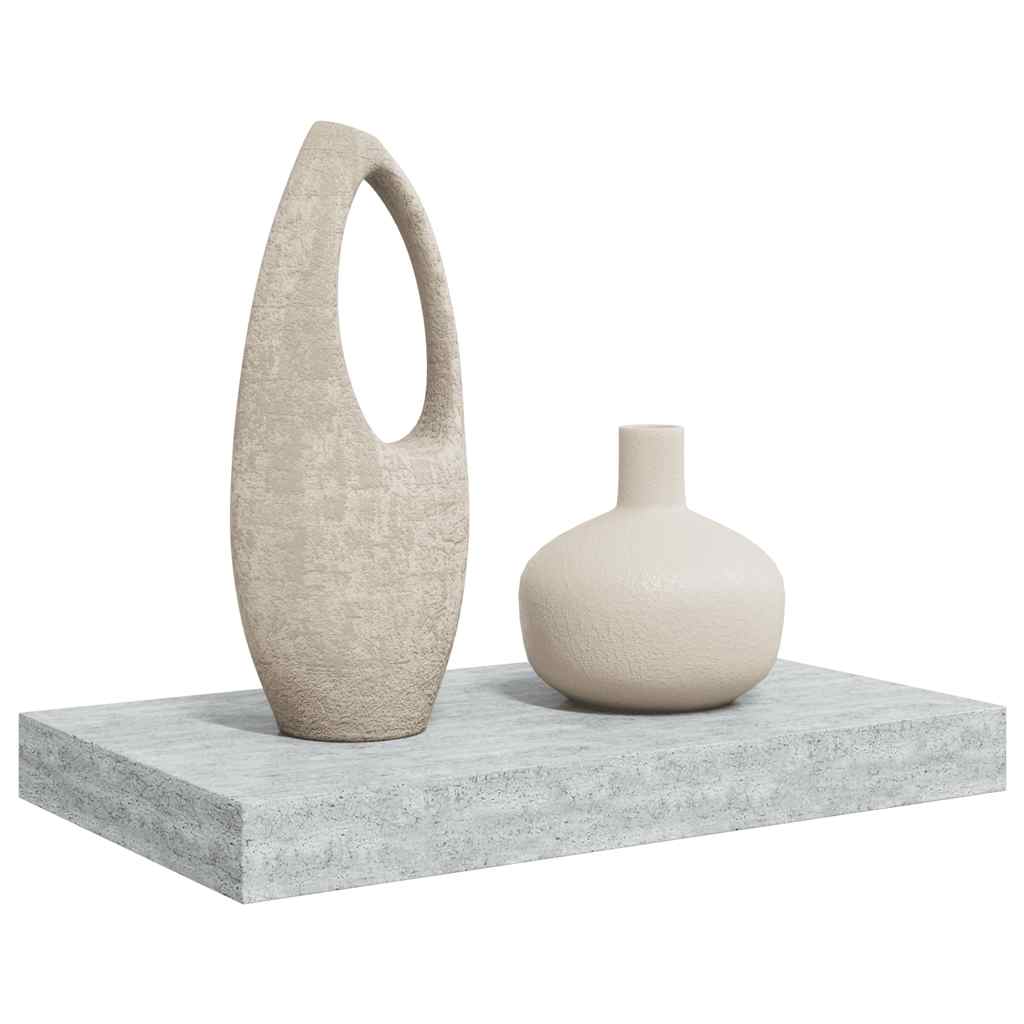 Scaffale a Parete Grigio Cemento 40x23x3,8 cm in MDF