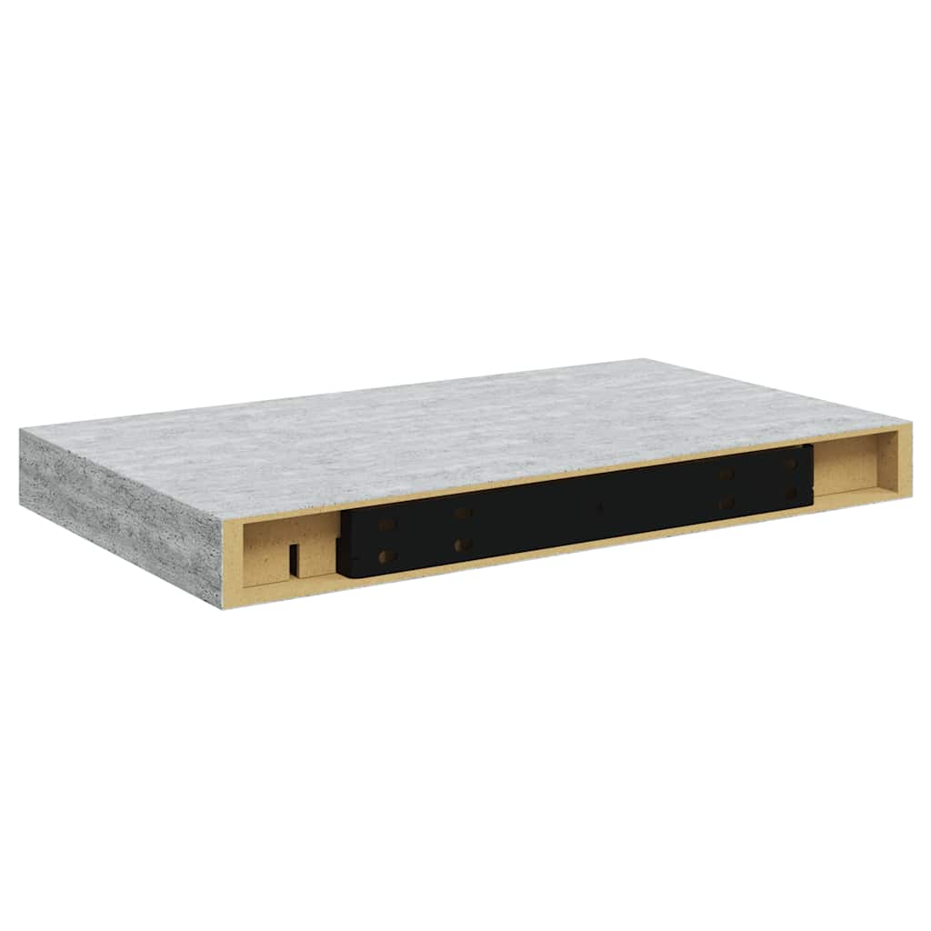 Scaffale a Parete Grigio Cemento 40x23x3,8 cm in MDF
