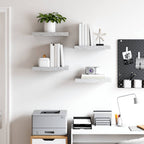 Scaffali a Parete 4 pz Grigio Cemento 40x23x3,8 cm in MDF