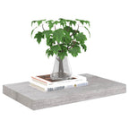 Scaffale a Parete Grigio Cemento 50x23x3,8 cm in MDF