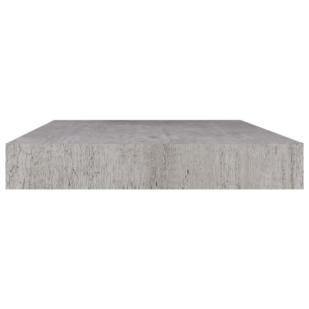 Scaffale a Parete Grigio Cemento 50x23x3,8 cm in MDF