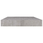 Scaffale a Parete Grigio Cemento 50x23x3,8 cm in MDF