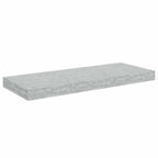 Scaffali a Parete 2 pz Grigio Cemento 60x23,5x3,8 cm in MDF