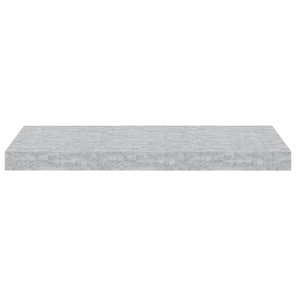 Scaffali a Parete 2 pz Grigio Cemento 60x23,5x3,8 cm in MDF